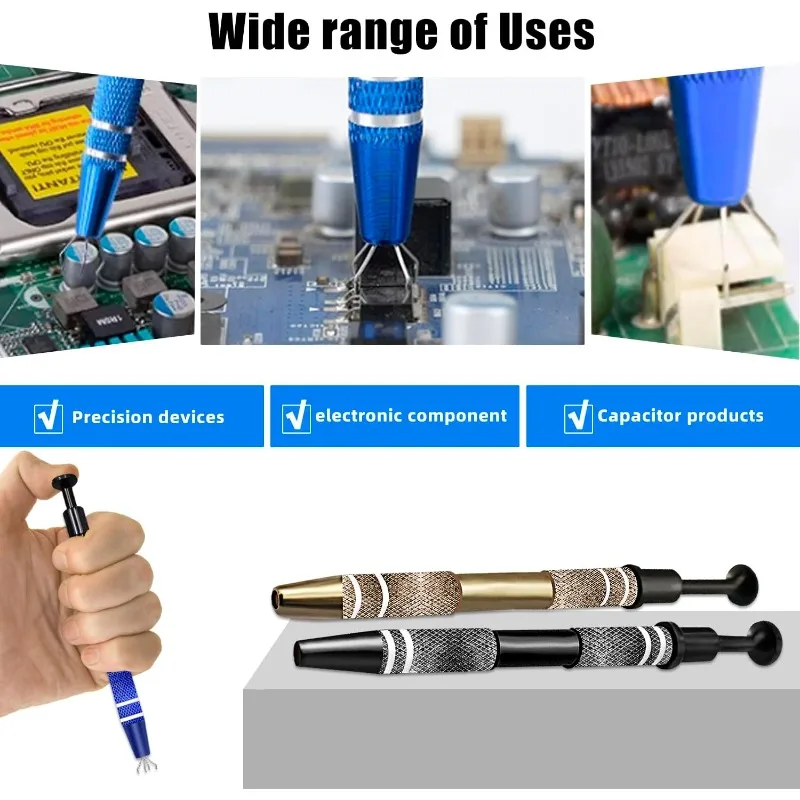 6PCS IC Extractor 4 Claw Electronic Component Grabber Extractor Pickup BGA Chip Picker Patch IC Suck Pen Electronic RepairTools