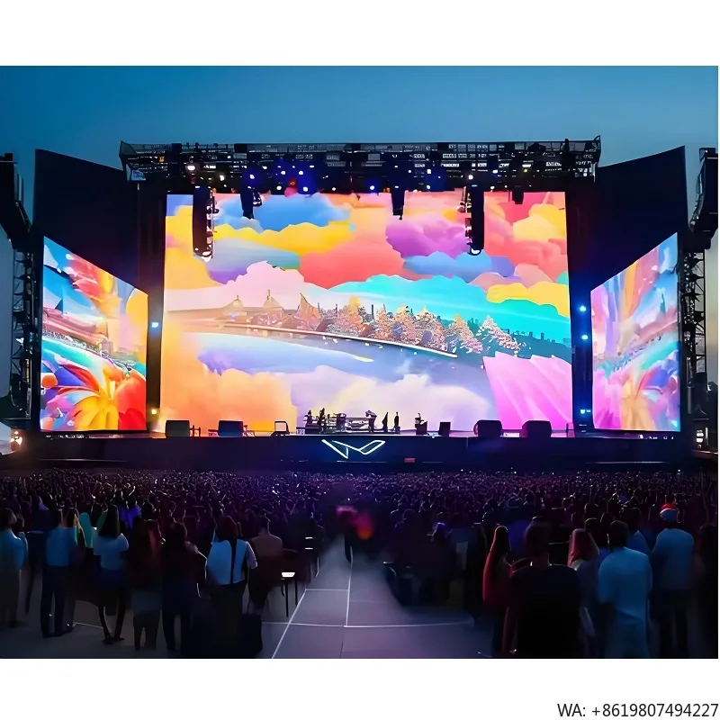 P2.604 P10 Indoor Rental LED Display HD Stage LED Screen Easy Installation Backdrop for Retail Store Shopping Mall Outdoor