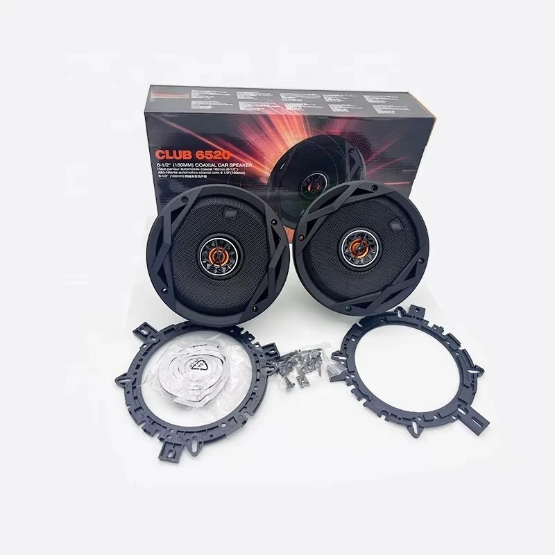 factory direct High Quality CLUB6520 6.5 Inch 12V Coaxial Car Audio Speaker 150W High Power Iron Material Model (1pair speakers)