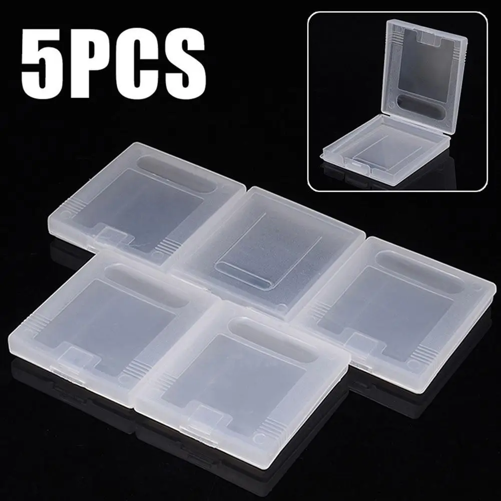 25-5PCS Plastic Game Card Cartridge Cases Transparent Anti Dust Cover Storage Boxes for Nintendo Game Boy Color Pocket GBC GBP