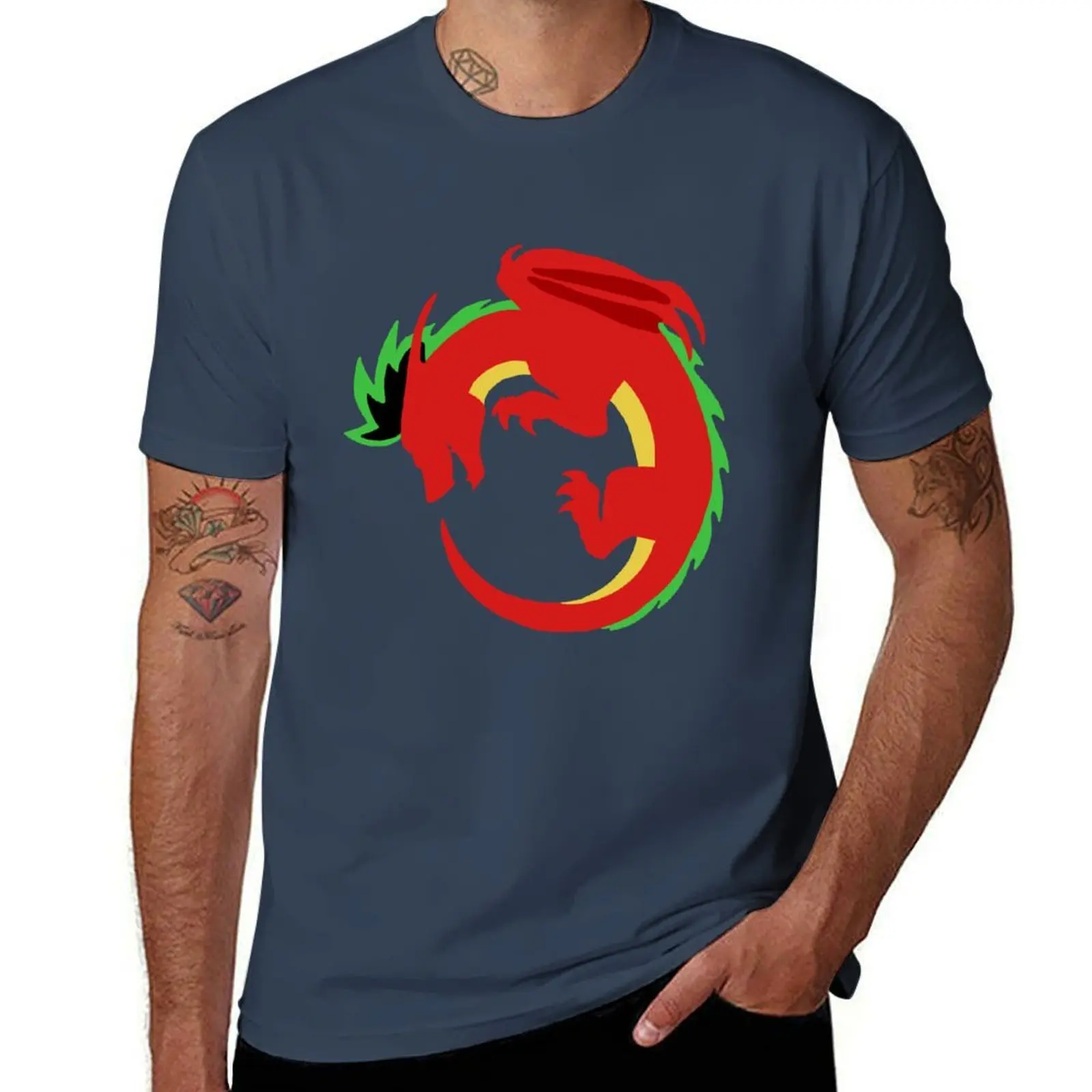

Dragon Logo Long Jake American T-Shirt Big and Tall Short Sleeve Tee