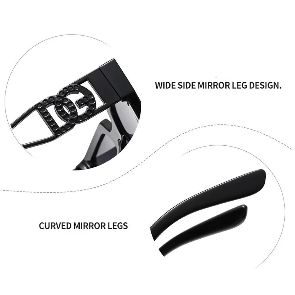 Vintage Luxury Designer Oversized Square Sunglasses Women Fashion Anti-reflective Retro Sun Glasses Ladies Eyewear Oculos UV400