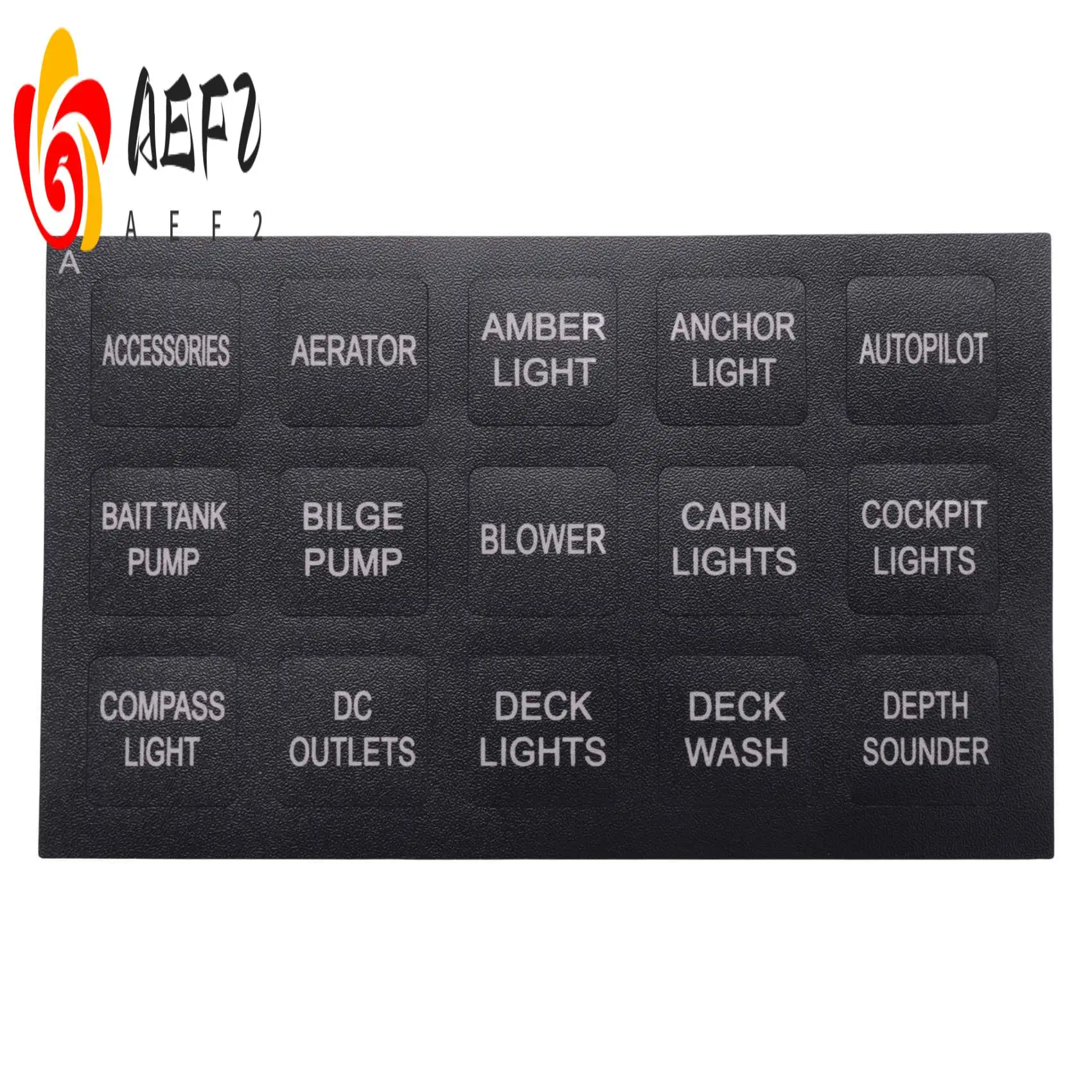

AEF2-Boat Car Marine Rocker Switch Panel 8 Gang 3PIN & Circuit Breaker Overload Protection Waterproof LED Switch Panel DC12/24V