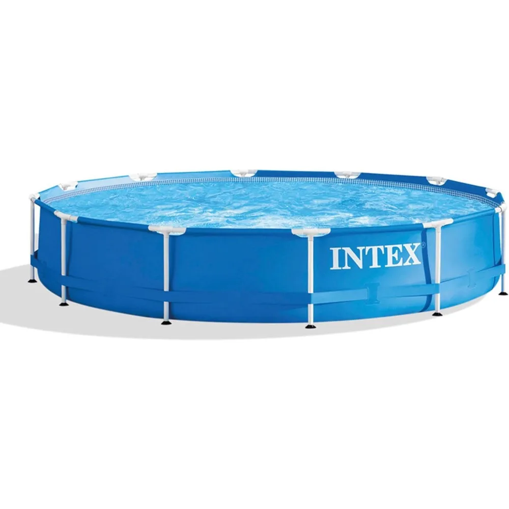 Outdoor Swimming Pool,12 Ft X 30 in Round Above Ground Backyard Family for Kids and Adults Ages 6 and Up, Outdoor Swimming Pool