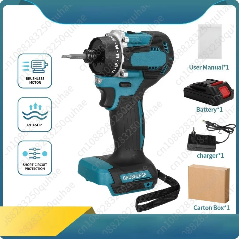 280N.m High Torque Cordless Drill, Portable Brushless Power Tool for Drilling & Screwing