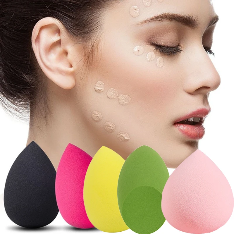 1pcs water-absorbent peach drop-shaped beauty makeup egg  makeup sponge mixed facial foundation cream soft makeup puff cosmetics