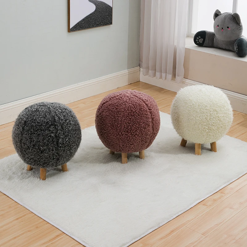 

YY Removable and Washable Stool Designer Furniture Low Stool round Stool Household Fabrics Small Stool