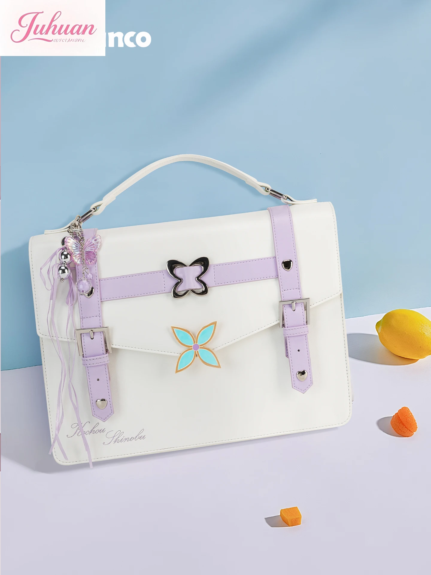 

Japanese Original Cosplay Purple Bow Cambridge Backpack Women's Large-capacity Tote Bag Two-dimensional Comic Exhibition Ltabag