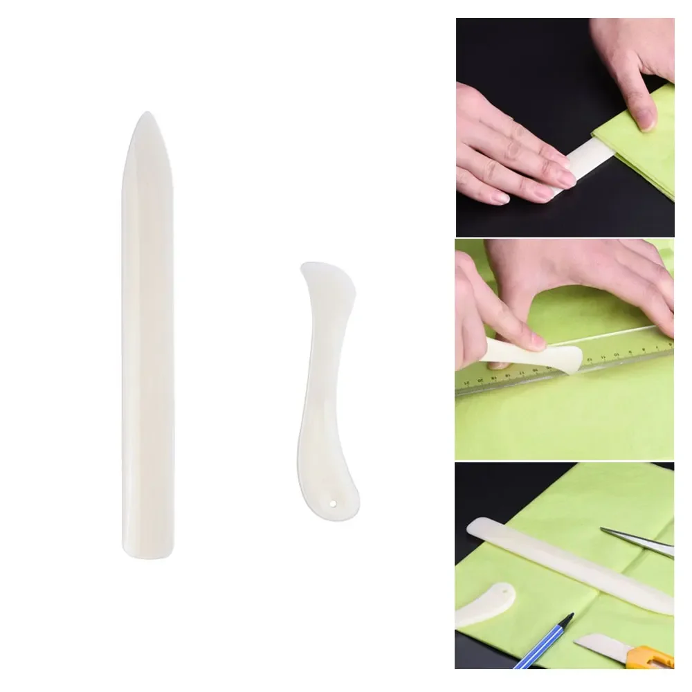 2Pcs Leather Craft Tool Bone Folder for Leather Scoring Folding Creasing Edges Paper Plastic Handmade Sewing Accessories