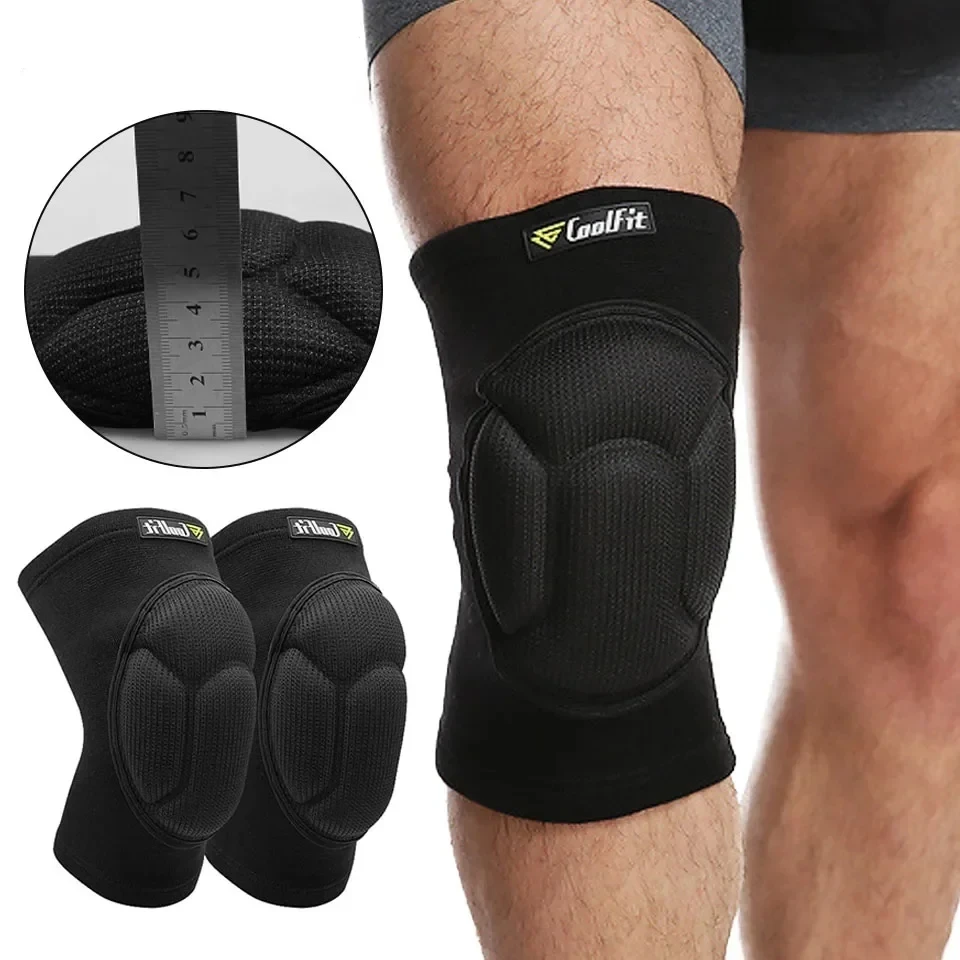 LOOGDEEL 1Pair Protective Knee Pads Thick Sponge Anti-Slip Collision Avoidance Brace Football Volleyball Extreme Sports kneepad