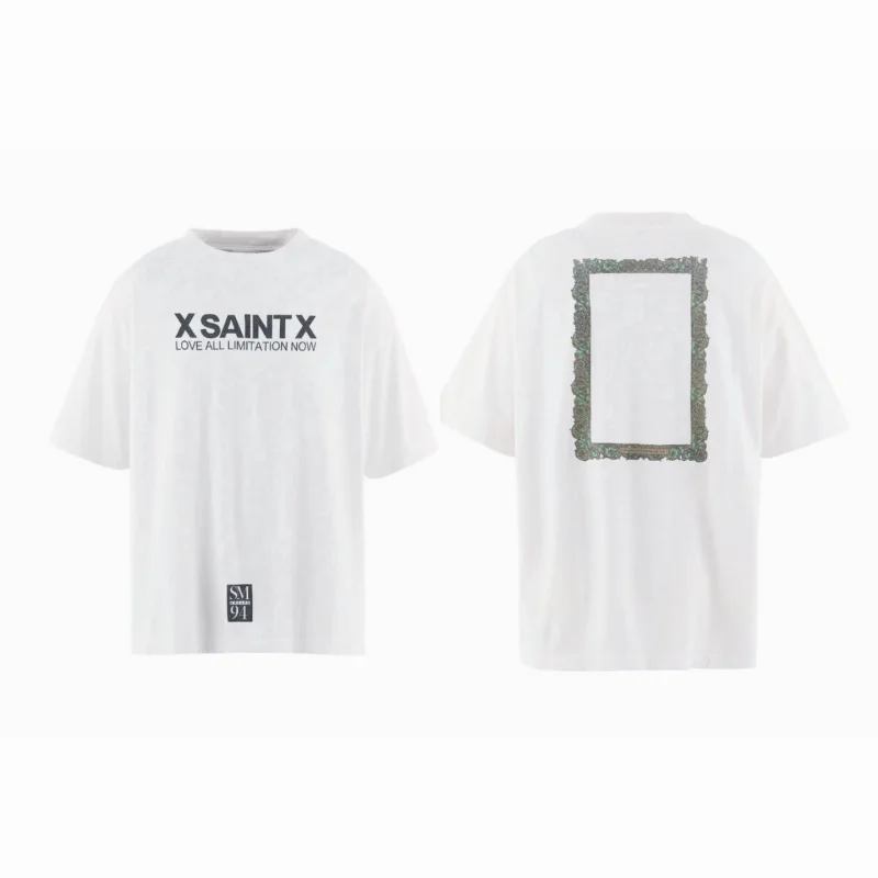 SAINT LOVE ALL LIMITATION NOW “Frame Without a Picture” T-Shirt - Summer White Crew Neck Men's & Women's Short-Sleeve T-Shirt