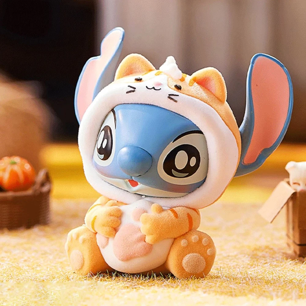 MINISO-Figurines Disney Anime, Stitch, Animal Party Series, Blind Box, Modèle Butter Toys, Ornements décoratifs de bureau, Cadeau d'anniversaire