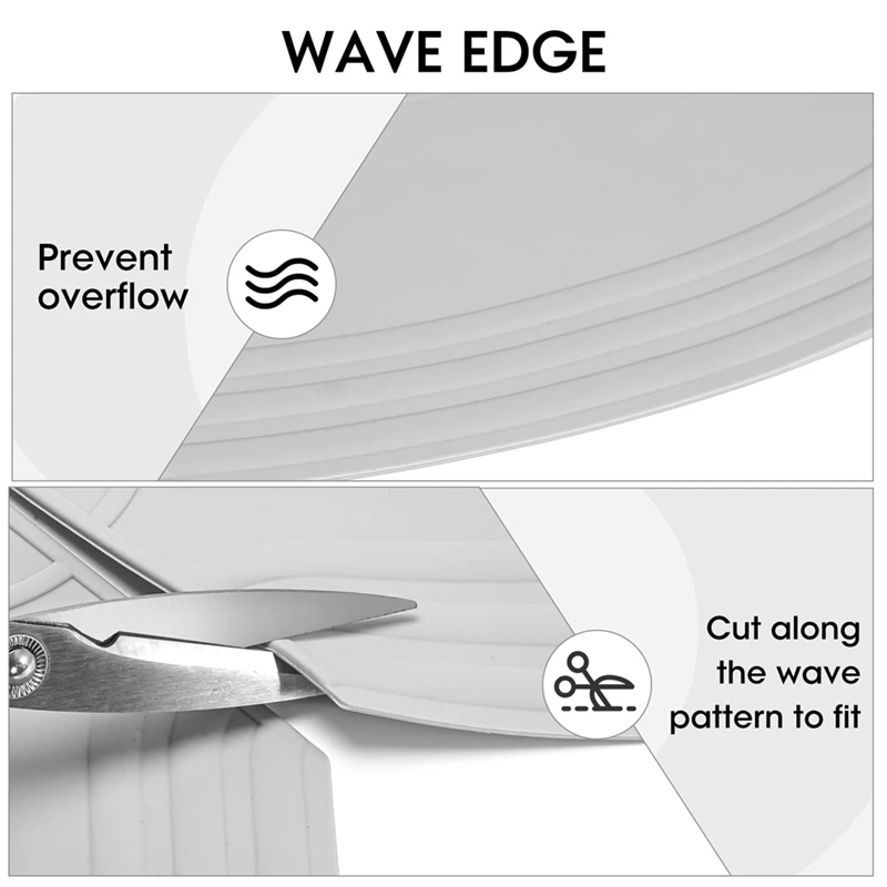 M11K-Lazy Susan Shelf Liner,Silicone Lazy Susan Liner For Dual Tier Pie Cut Lazy Susan Organizer,Non-Slip Thermal Mat 2 PCS
