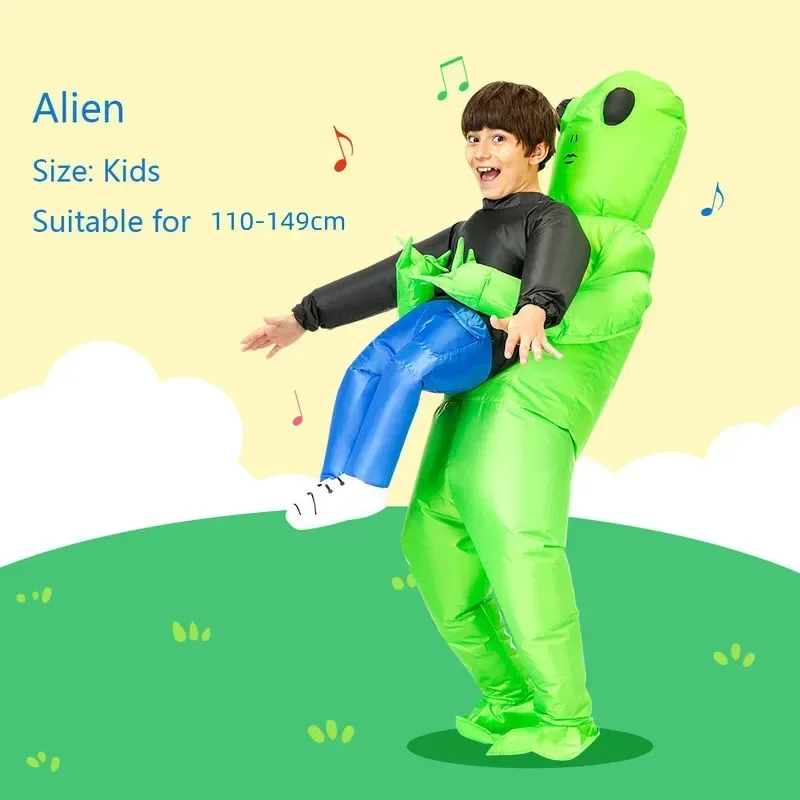 ET-Aliens Inflatable Costume Scary Monster Cosplay for Adult Kids Thanksgiving Christmas Party Festival Stage Children Clothing