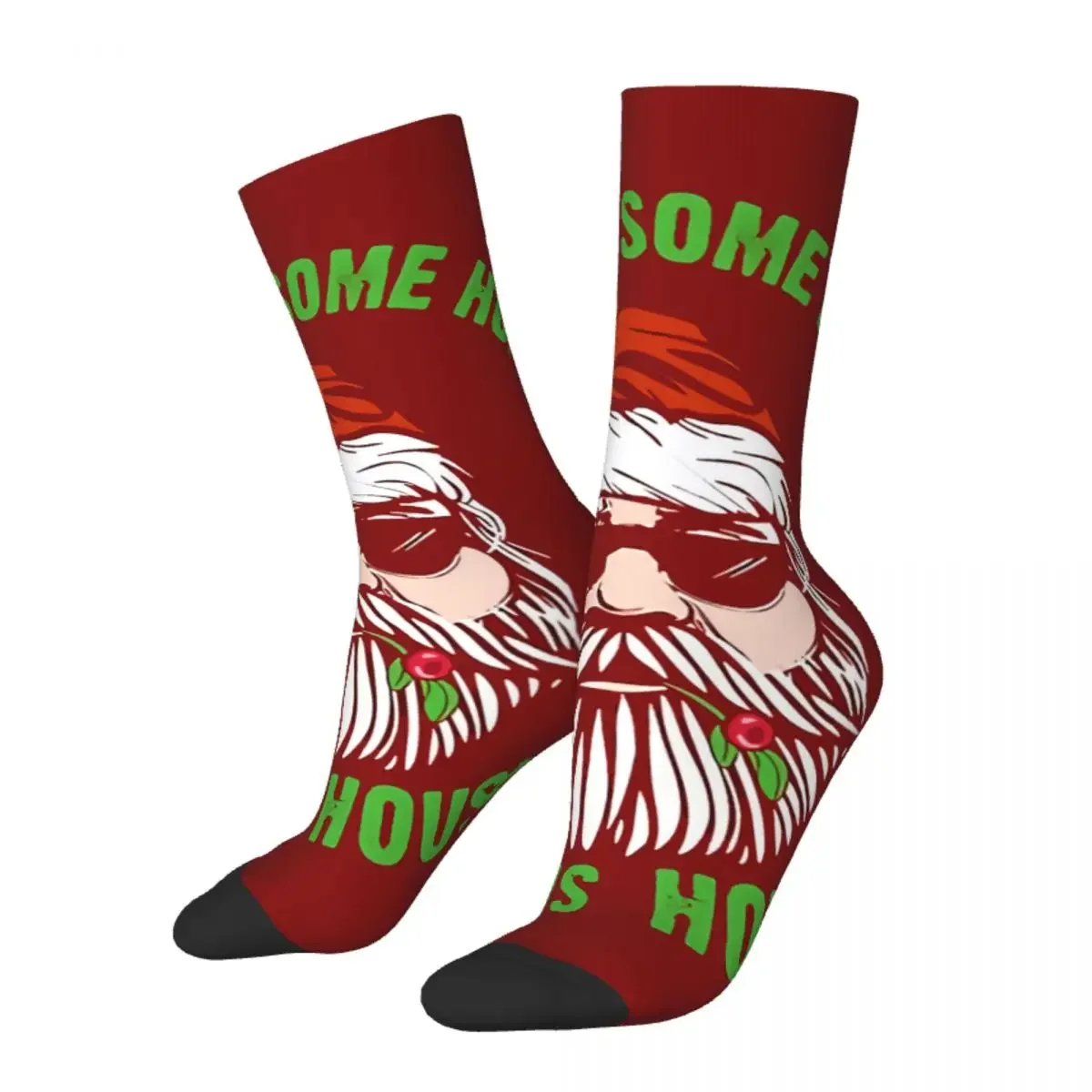 

Funny Crazy Sock for Men Naughty Santa Hip Hop Harajuku Merry Christmas Happy Pattern Printed Boys Crew Sock Novelty Gift