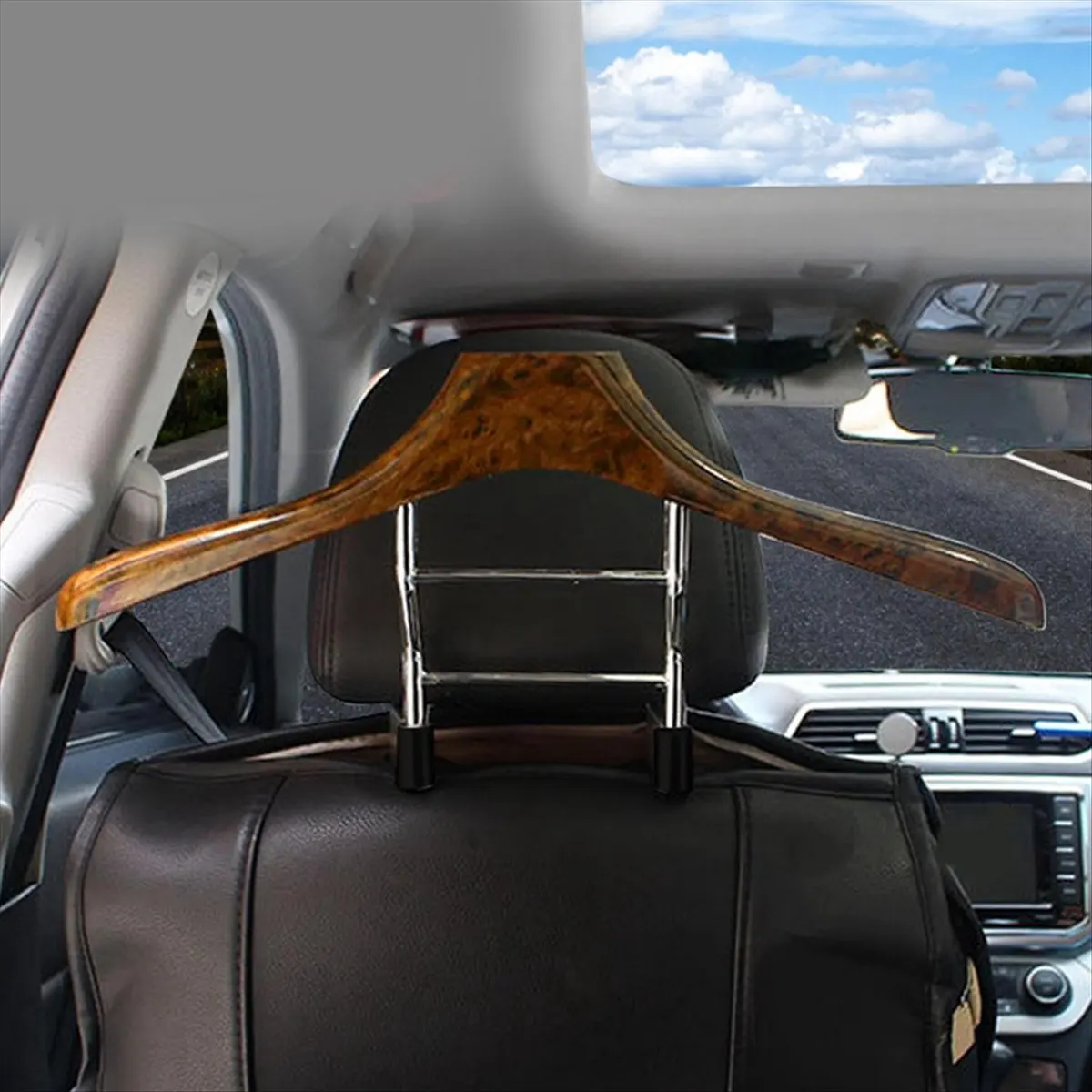 Fits for Car Coat Hanger Headrest Back Organizer Car with Headrest Restraint Rods Seat