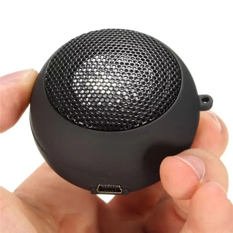 

Mini Retractable Metal Mesh Speaker DC3.5 Audio Jack USB Charging Hamburger Style
