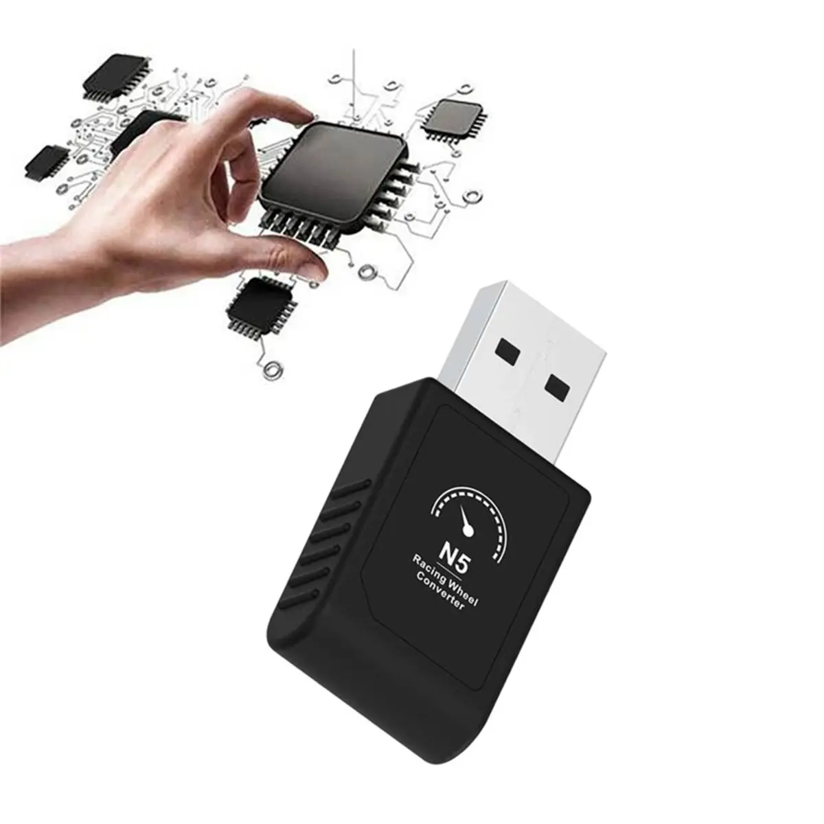 For -N5 Racing Wheel Receiver Support V99,V10,V10PRO,V12lite,V12 Racing Wheel Converter for Racing Wheel Dongle