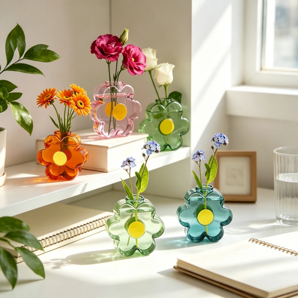 Glass Vase Nordic - Florero de vidrio con forma de
