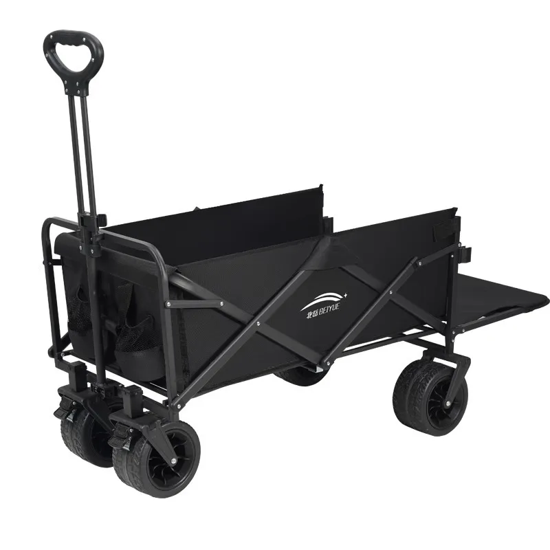 

Camping cart Outdoor foldable camp cart oversized stall trolley trolley picnic camping trailer table board