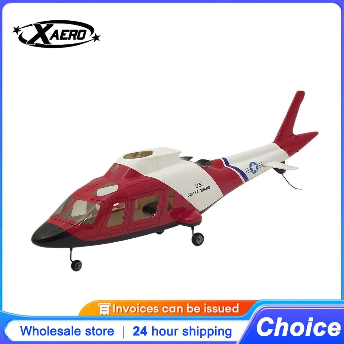 ROBAN 450 A-109 Coast Guard Scale Helicopter Fuselage Fiberglass Body Shell for 450 Size Helicopters