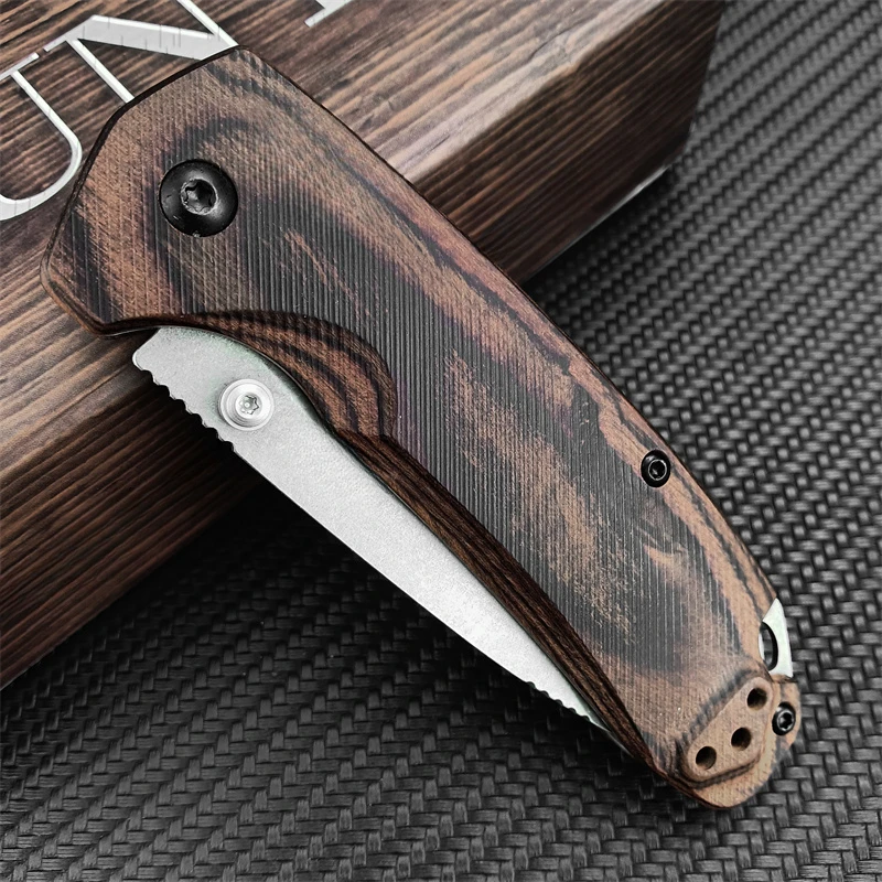 BM 15031 Folding Knife Outdoor Camping Tactical Self Defense Pocket EDC Knife Stable wood handle S30V handling men\'s gifts