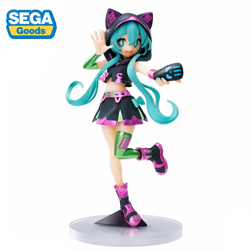 

100% Original SEGA Luminasta Hatsune Miku Vocaloid Colorful Stage 18CM PVC Anime Figure Action Figures Model Toys Kids Gift