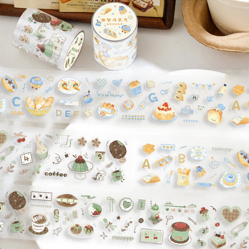 

5cm*2m Bread Cake Decorative Stickers for Journal Scrapbooking Diary Album Stationery Masking Tape