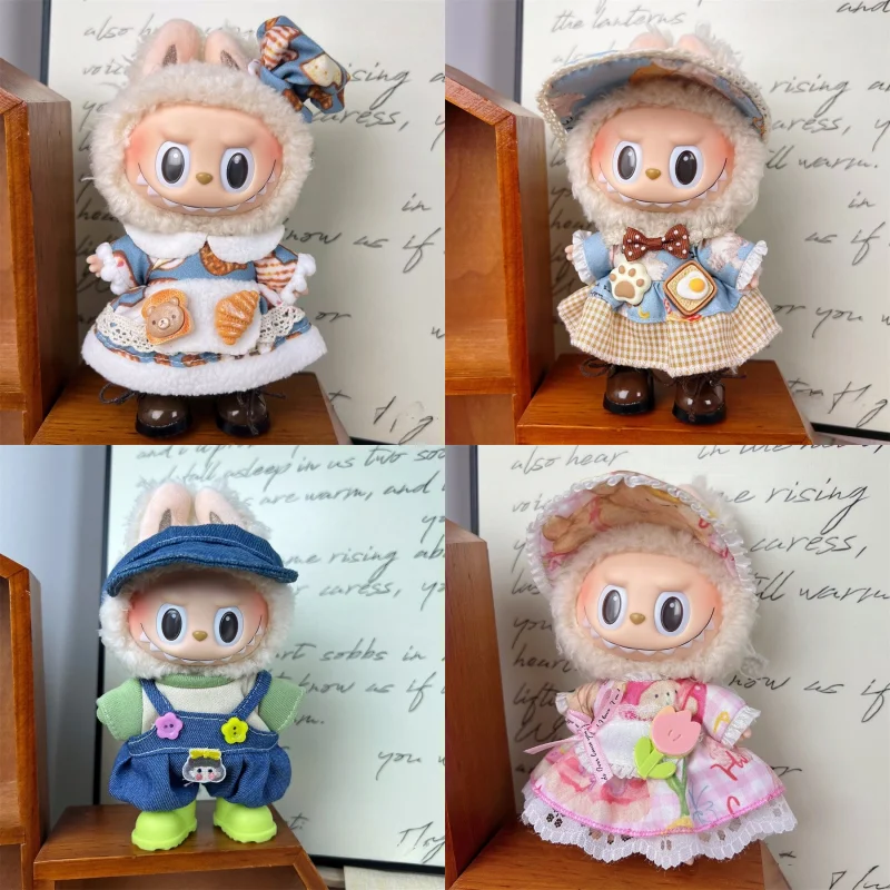 17cm Mini Plush Doll'S Clothes Outfit Accessories for Korea Kpop Exo Labubu Idol V1 V2 High-Quality Clothes Accessories Gift