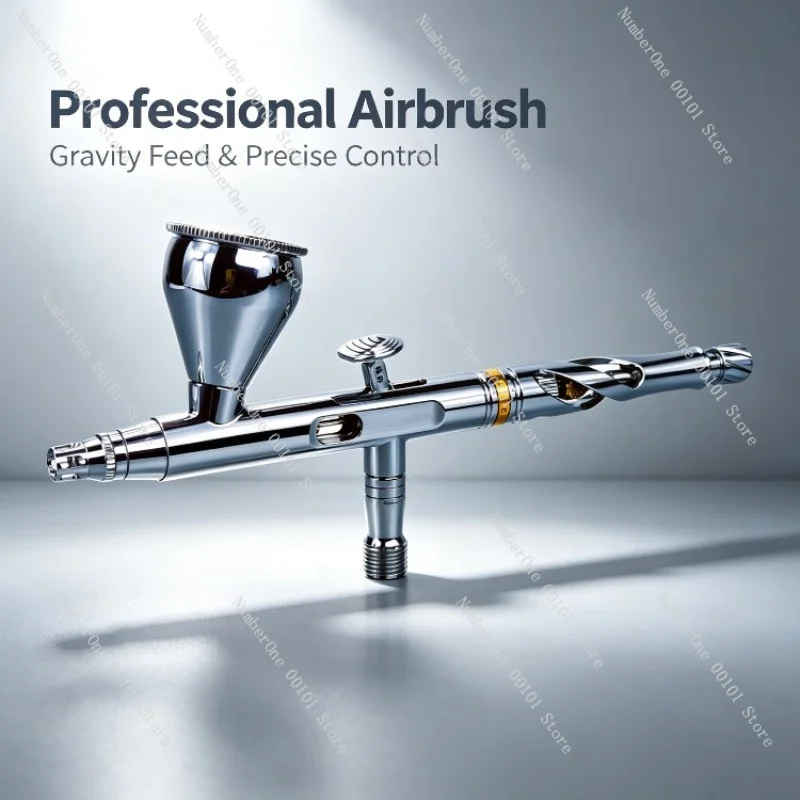 Airbrush Set 0.2mm 0.3mm 0.5mm Nozzle Precision Dual Action Gravity Feed Art Model Painting Crafts Mini Spray Gun Professional