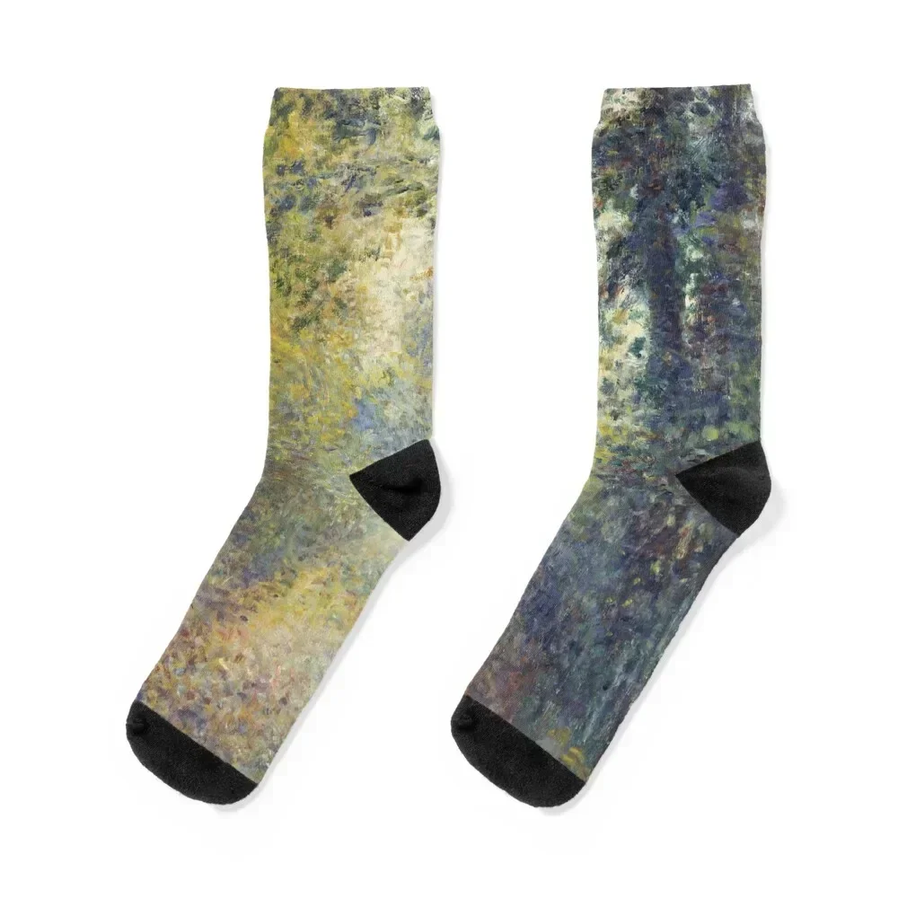 In the Woods, c. 1880 by Pierre-Auguste Renoir Socks essential luxury moving stockings Heating sock Socks For Man Women's