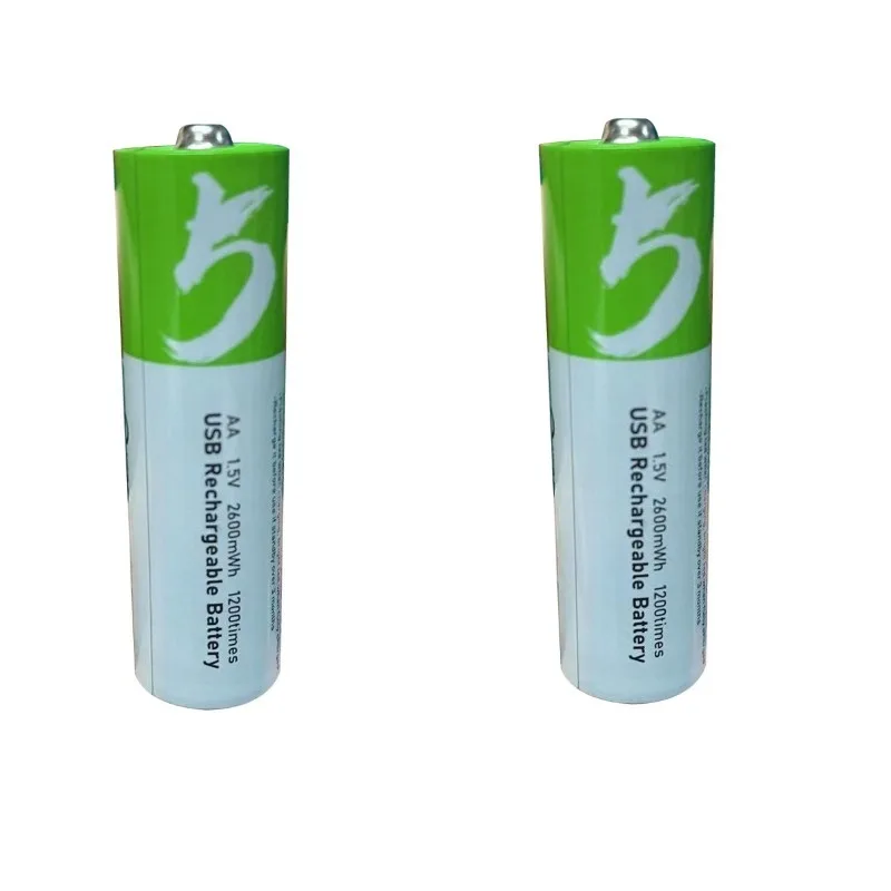 1.5V AA 750/2600 mAh High Capacity USB New Rechargeable Li-ion Battery for Remote Control Mouse Small Fan Electric Toy Battery