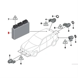 Car PDC Park Distance Control Unit 66209252636 For BMW X1 E84 2008-2015 3Plug High Version Parking Module 66209 252 636