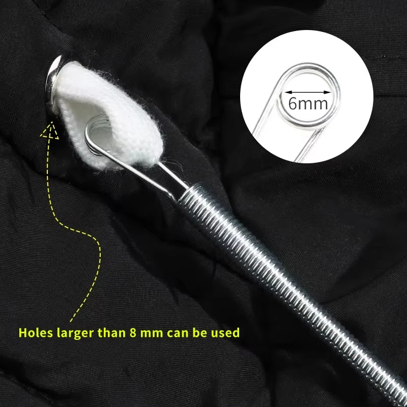 Bendable Spring-Loaded Drawstring Threader Clip for Pants, Hoodies, and Elastic Bands, Easy Insertion Tool for DIY Sewing Crafts