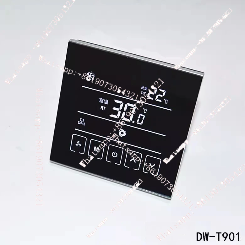 

Термостат с ЖК-дисплеем, сенсорный экран, интеллектуальный контроль температуры, панель управления, термостат для фанкойла и кондиционера