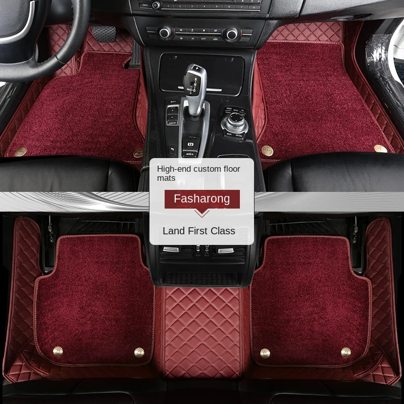 Alfombrillas de coche de cuero personalizadas YUCKJU, compatibles con los modelos Jaguar XF XJ 6/8/12 XK XKR x type xfr F type, accesorios interiores.