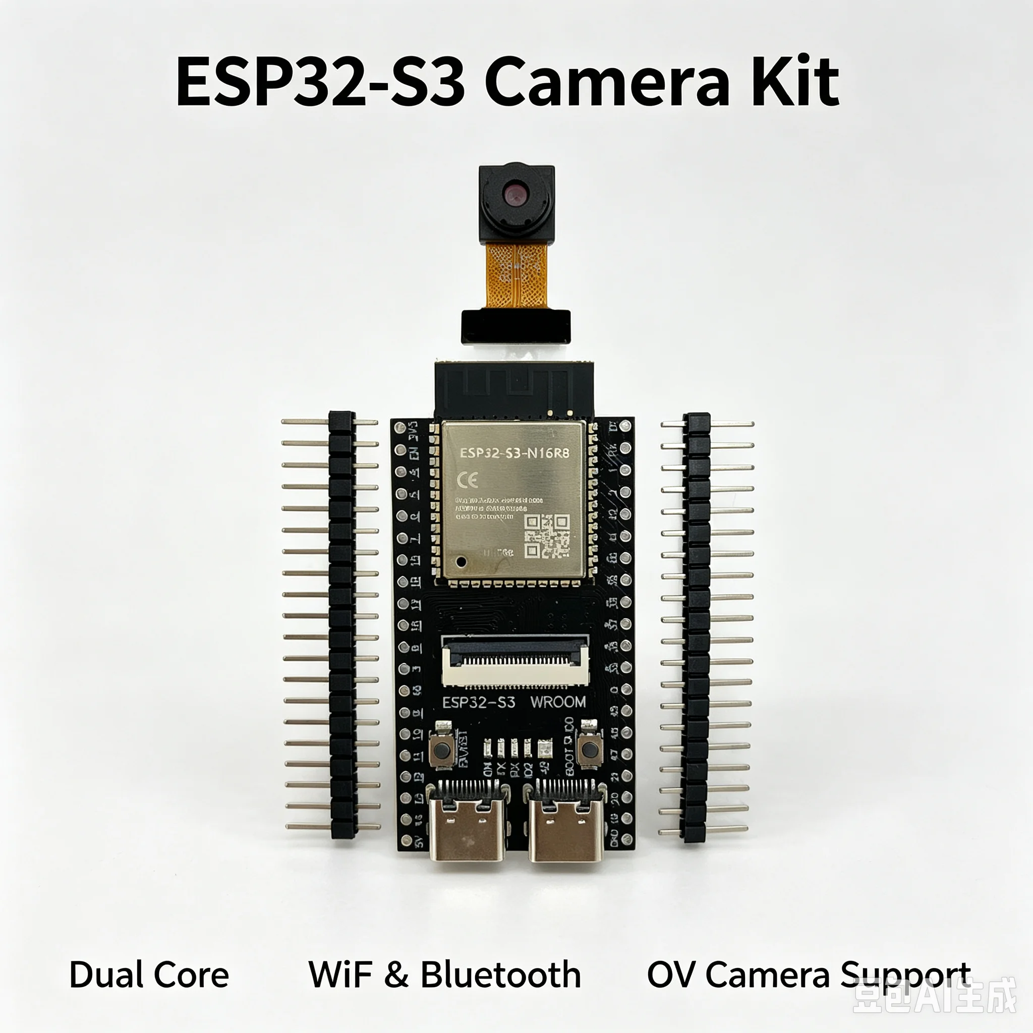 ESP32-S3-CAM Development Board WiFi Bluetooth 5.0 Camera Module OV2640 OV3660 OV5640 Arduino ESP-IDF Smart Vision AIoT