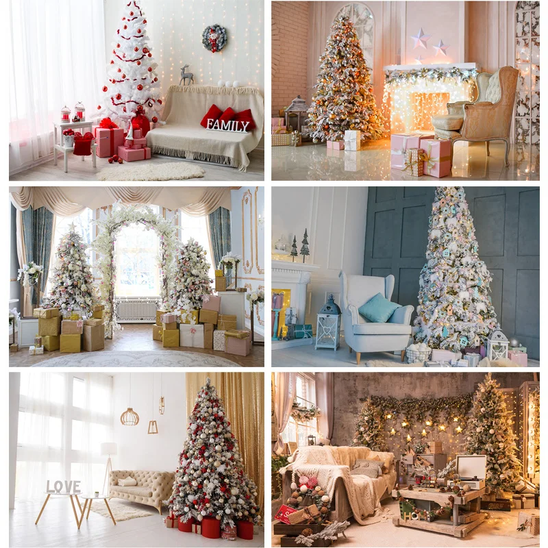 

ZHISUXI Christmas Indoor Photography Background Christmas tree Backdrops For Photo Studio Props 21526 JPT-03