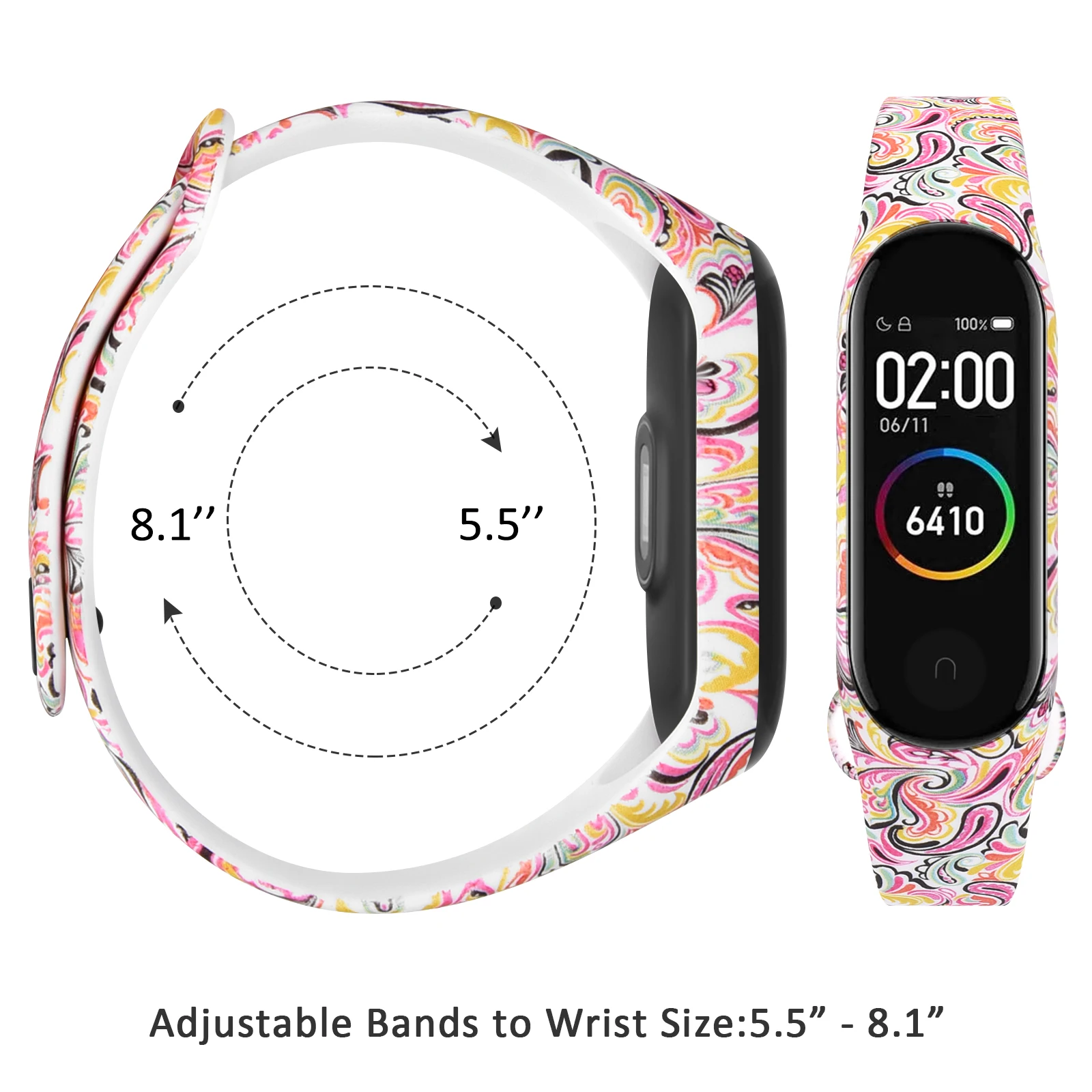 Color Pattern Silicone Strap For Xiaomi Mi Band 3 4 Band Nylon Strap Wirstband Smart Watchband For Xiaomi Mi Band 3 4 Bracelet