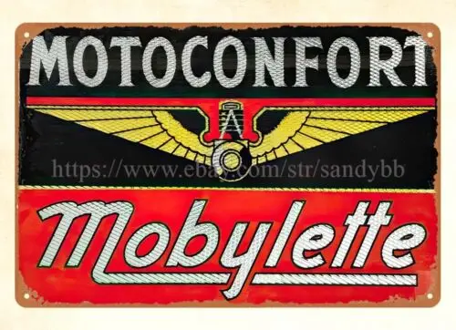 Motoconfort Mobylette Motorcycle metal tin sign wall hanging metal advertising