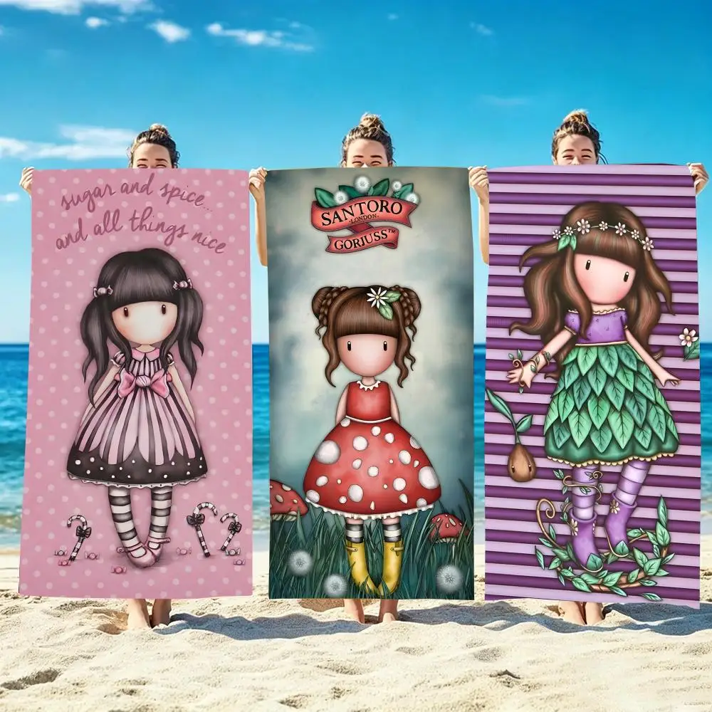 Character Santoro Gorjuss Towel Microfiber beach towel, quick-dry, sand-free, ultra-fine fiber, super soft.