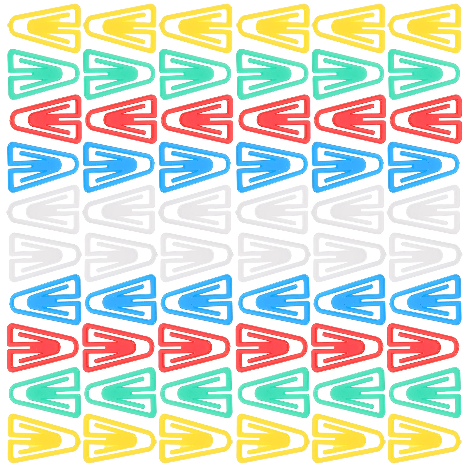 100 Pcs Triangular Paper Clips Colored Small Multi use Office Document Stationery Supplies Organizing Accessories