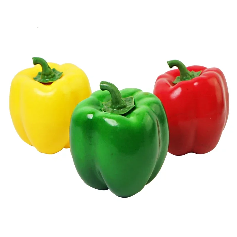 1pc Artificial Simulation Food Vegetables Fake Chili Bell Pepper Photography Props for Decoration Room Home Christmas Wall Decor