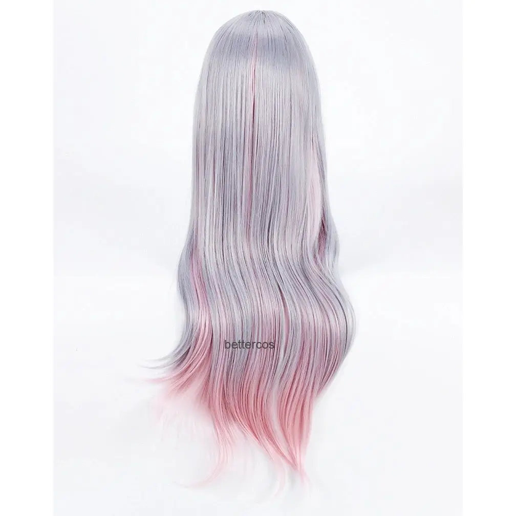 ‌DIFEI Erromanga Teacher Cosplay Wig - Asami Itsuka Gray Pink Gradient, Anime Character Hair, Premium Synthetic Fiber