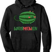 Polarshe Watermeowlon Cat Funny Summer Watermelon Lovers Gift Unisex Hooded Sweatshirt