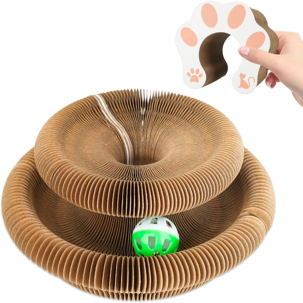 Transformable Kitty Kurlz Cat Toy No Crumbs Wear-Resistant Cat Scratching Board Resistant To Scratching