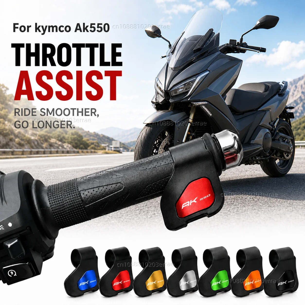 

For kymco Ak550 AK 500 550AK Motorcycle Throttle Assistant Clip Labor Saver Acceleration Labor-saving Auxiliary Handle Grip CNC