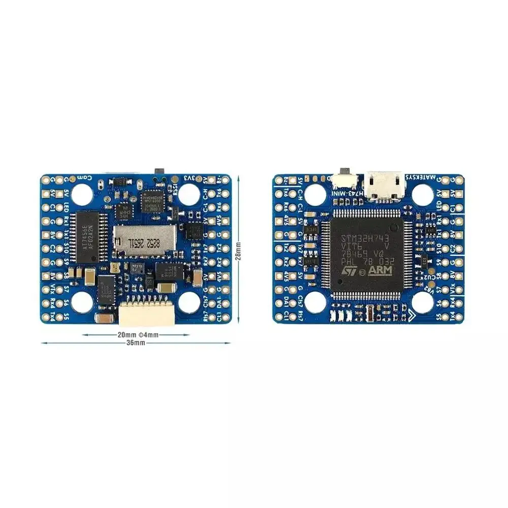 20x20mm Matek H743-MINI V3 H743 Flight Controller STM32H743VIT6 ICM20602 Built-in OSD DPS310 PDB for FPV RC Racing Drone Parts