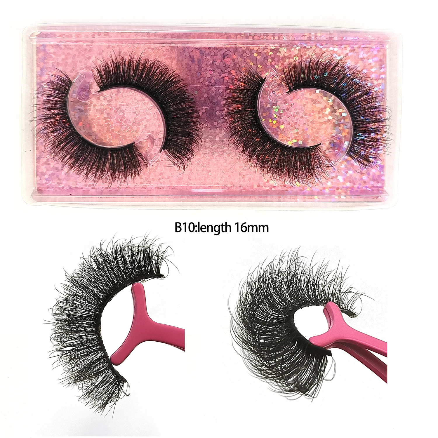 5/10/30/50/100 Boxes 2 Pairs 3D Mink Lashes Faux Mink Fluffy Lash Soft Full Thick Wispy Eyelash Dramatic False Eyelashes Makeup