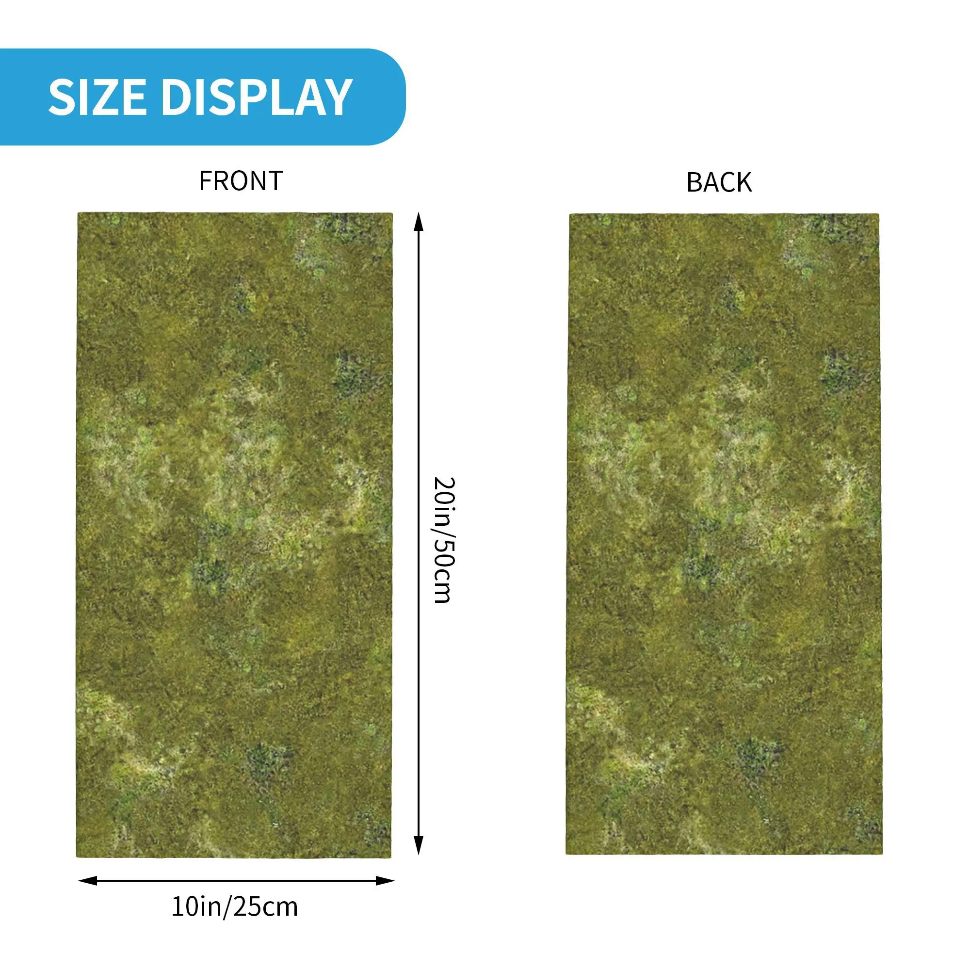 العشب Battlemat 36x36 باندانا الرقبة الجراب قناع مطبوع وشاح دافئ بالاكلافا الدراجات للرجال النساء الكبار تنفس